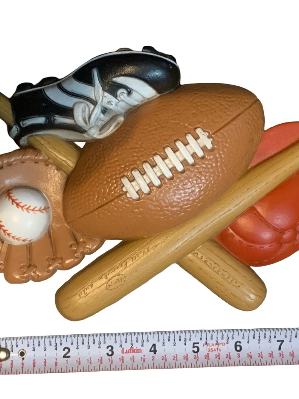 VTG Burwood Lot of 4 Sports Wall Hangings Football Baseball Basketball USA Made!